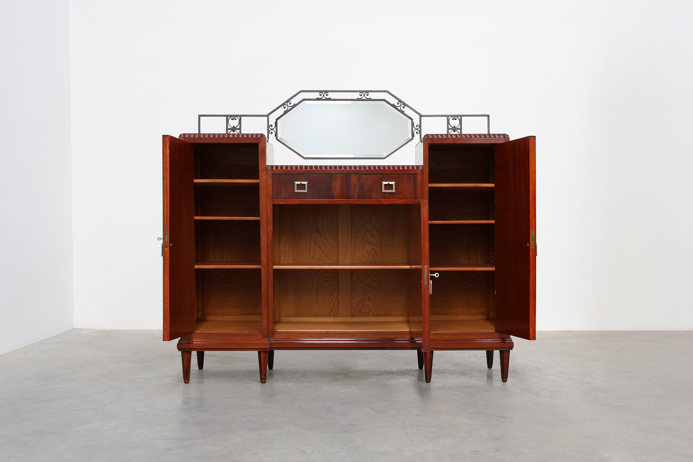 Art Deco marquetry cabinet by De Coene, Belgium, ca. 1925 thumbnail